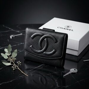 Chanel bifold black wallet in good condition. I never used. Still in ship box.